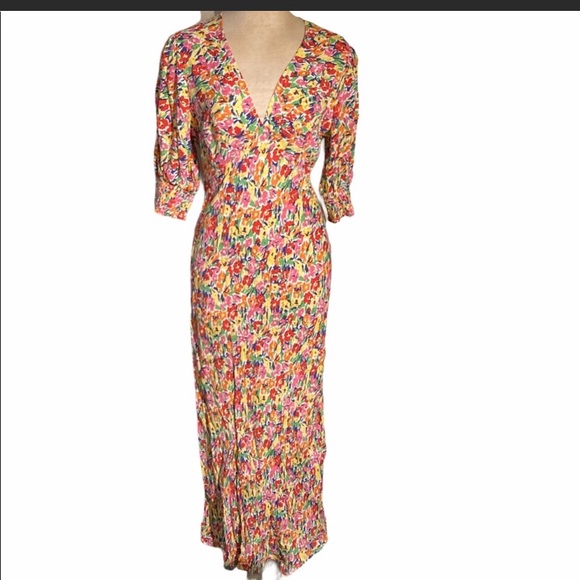 Rixo Floral Puff Sleeve Dress - Picture 13 of 13